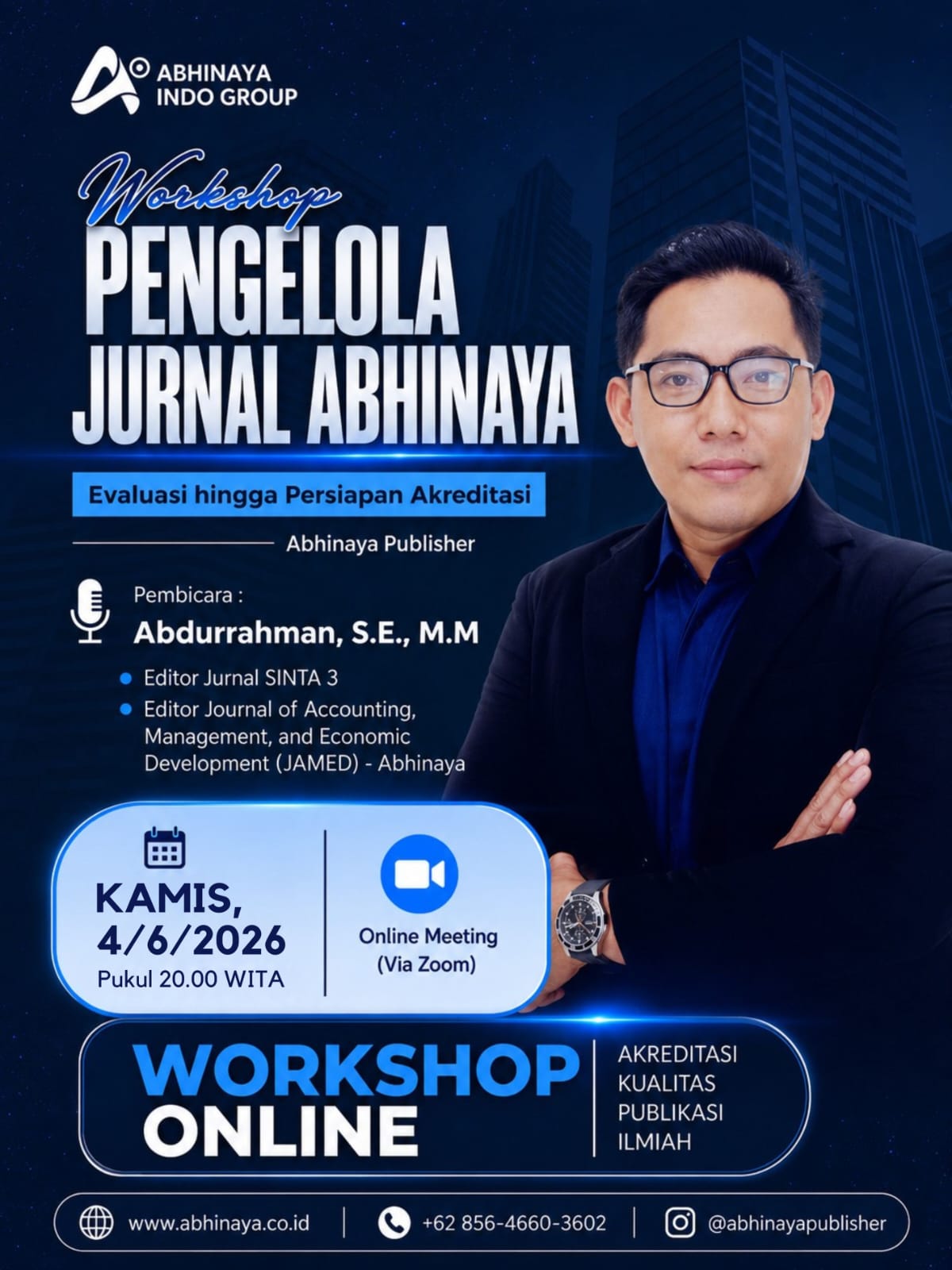 Workshop Pengelola Jurnal Abhinaya 